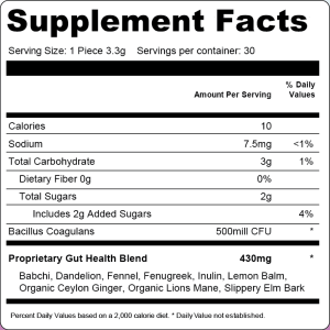 Supplement facts of Neotonics